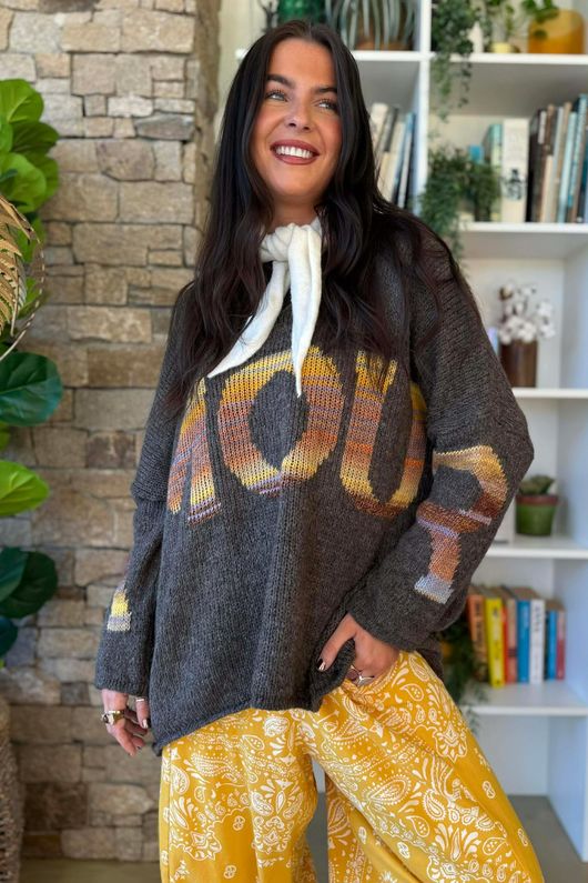 Big Softie Amour Slouch Knit Jumper Earth